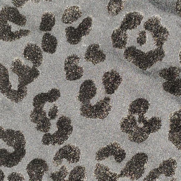 CHILDREN'S PLACE BLACK JEAN WITH BLACK VELVET ANIMAL PRINT SIZE 6X/7 - Picture 3 of 6